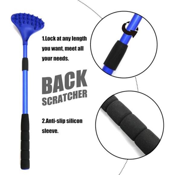 2 Pack‎ Back Scratcher for Women Men Extendable with Strong ABS Massage Head - Picture 5 of 7